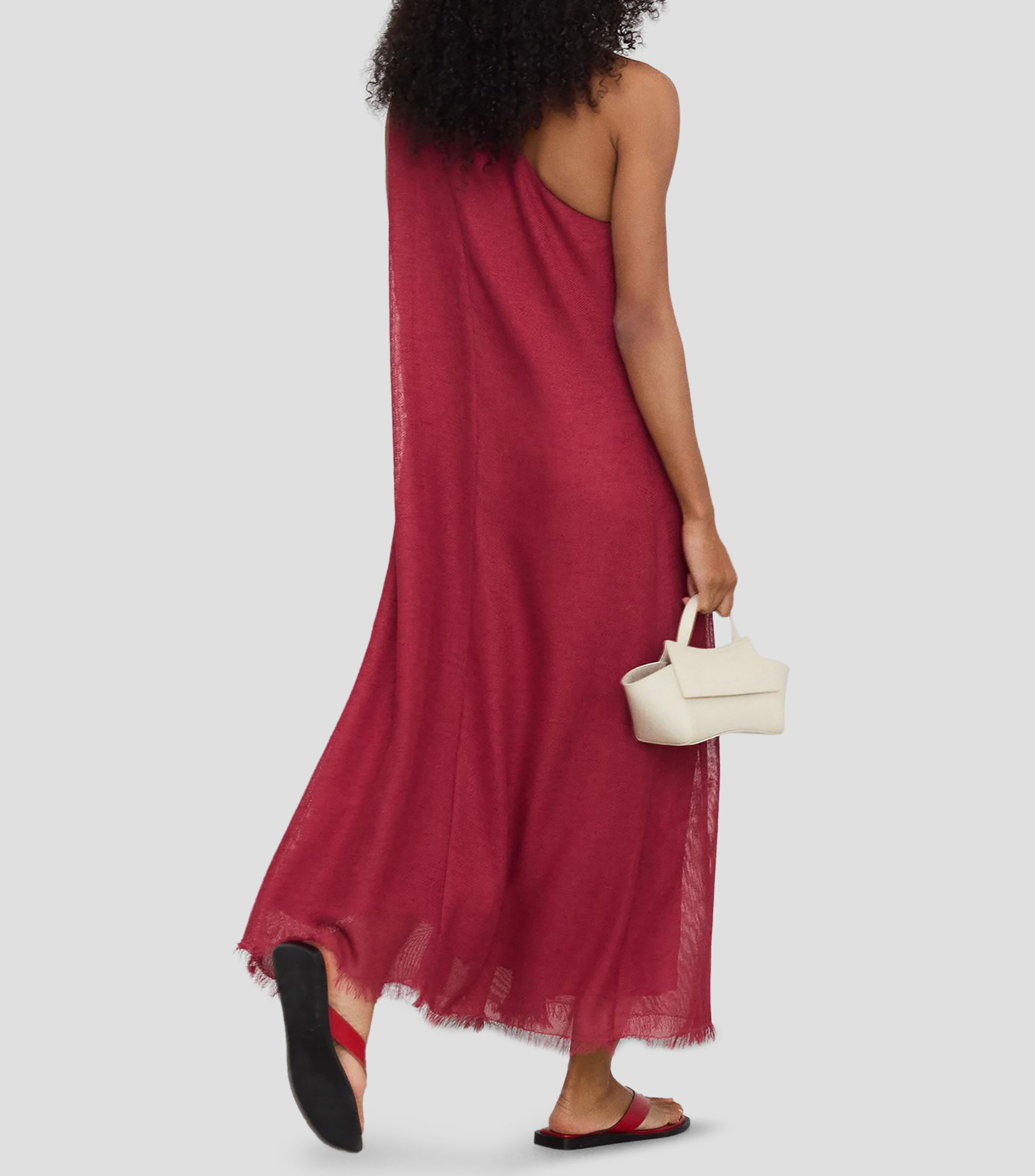Vestido largo liso Mujer